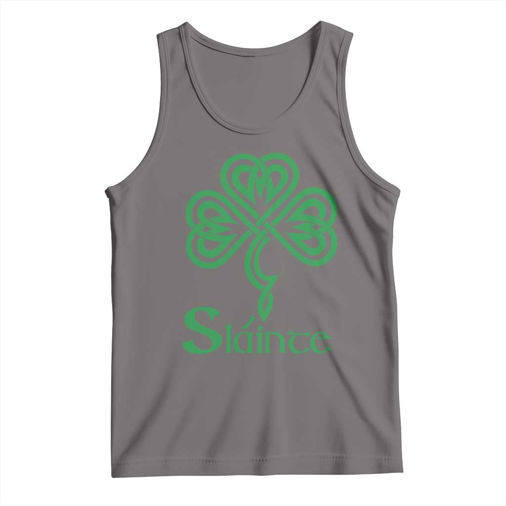 Funny Irish Beer Drinking St Patrick's Day Slainte Tank Top Celtic Shamrock