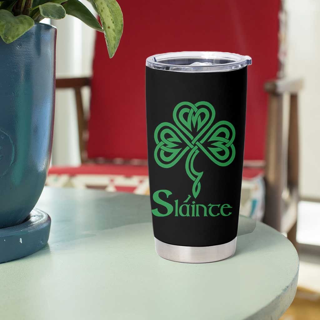 Funny Irish Beer Drinking St Patrick's Day Slainte Tumbler Cup Celtic Shamrock - Wonder Print Shop