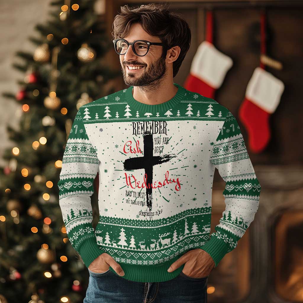 Ash Wednesday Knitted Sweatshirt Remember You are Dust And To Dust You Shall Return Genesis 3:19