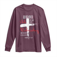Ash Wednesday Long Sleeve Shirt Remember You are Dust And To Dust You Shall Return Genesis 3:19 Ashes Cross