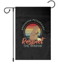 Funny Groundhog Day Garden Flag Groundhog Meteorology Respect The Shadow Vintage Retro - Wonder Print Shop