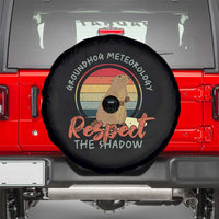 Funny Groundhog Day Spare Tire Cover Groundhog Meteorology Respect The Shadow Vintage Retro - Wonder Print Shop