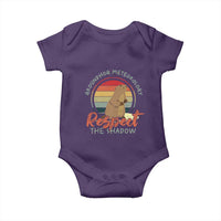 Funny Groundhog Day Baby Onesie Groundhog Meteorology Respect The Shadow Vintage Retro - Wonder Print Shop