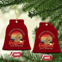 Funny Groundhog Day Ceramic Ornament Groundhog Meteorology Respect The Shadow Vintage Retro - Wonder Print Shop