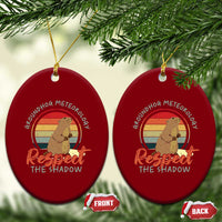 Funny Groundhog Day Ceramic Ornament Groundhog Meteorology Respect The Shadow Vintage Retro - Wonder Print Shop