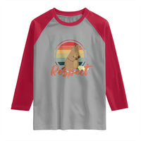 Funny Groundhog Day Raglan Shirt Groundhog Meteorology Respect The Shadow Vintage Retro - Wonder Print Shop