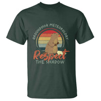 Funny Groundhog Day T Shirt Groundhog Meteorology Respect The Shadow Vintage Retro - Wonder Print Shop