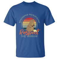 Funny Groundhog Day T Shirt Groundhog Meteorology Respect The Shadow Vintage Retro - Wonder Print Shop