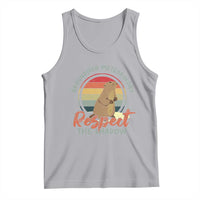 Funny Groundhog Day Tank Top Groundhog Meteorology Respect The Shadow Vintage Retro - Wonder Print Shop