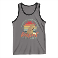 Funny Groundhog Day Tank Top Groundhog Meteorology Respect The Shadow Vintage Retro - Wonder Print Shop