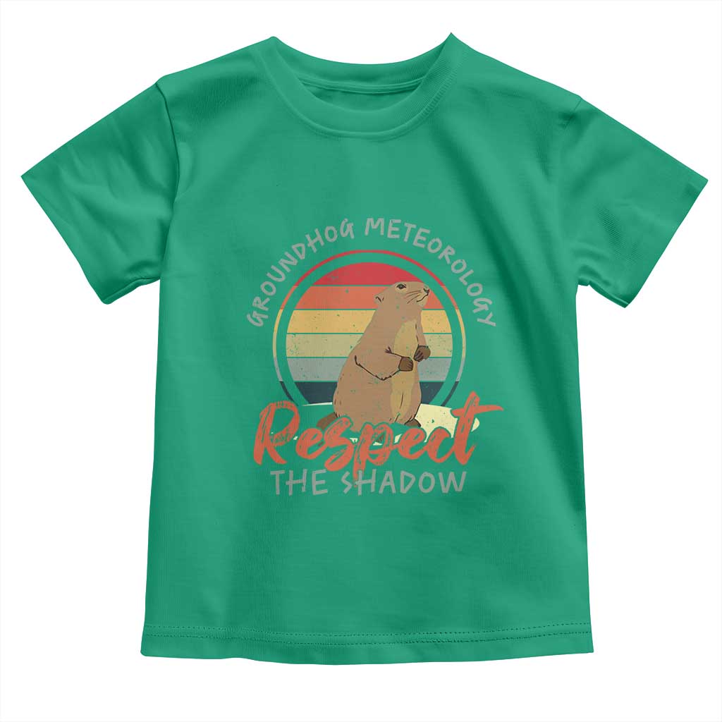 Funny Groundhog Day Toddler T Shirt Groundhog Meteorology Respect The Shadow Vintage Retro - Wonder Print Shop