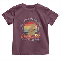 Funny Groundhog Day Toddler T Shirt Groundhog Meteorology Respect The Shadow Vintage Retro - Wonder Print Shop