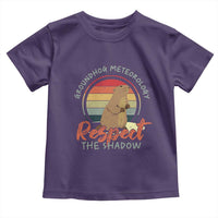 Funny Groundhog Day Toddler T Shirt Groundhog Meteorology Respect The Shadow Vintage Retro - Wonder Print Shop
