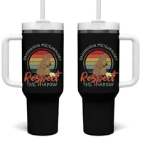 Funny Groundhog Day Tumbler With Handle Groundhog Meteorology Respect The Shadow Vintage Retro - Wonder Print Shop