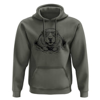 Funny Groundhog Face Woodchuck Sunglassess Hoodie - Wonder Print Shop