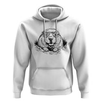 Funny Groundhog Face Woodchuck Sunglassess Hoodie - Wonder Print Shop