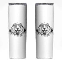 Funny Groundhog Face Woodchuck Sunglassess Skinny Tumbler - Wonder Print Shop