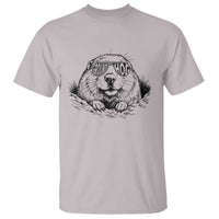 Funny Groundhog Face Woodchuck Sunglassess T Shirt - Wonder Print Shop