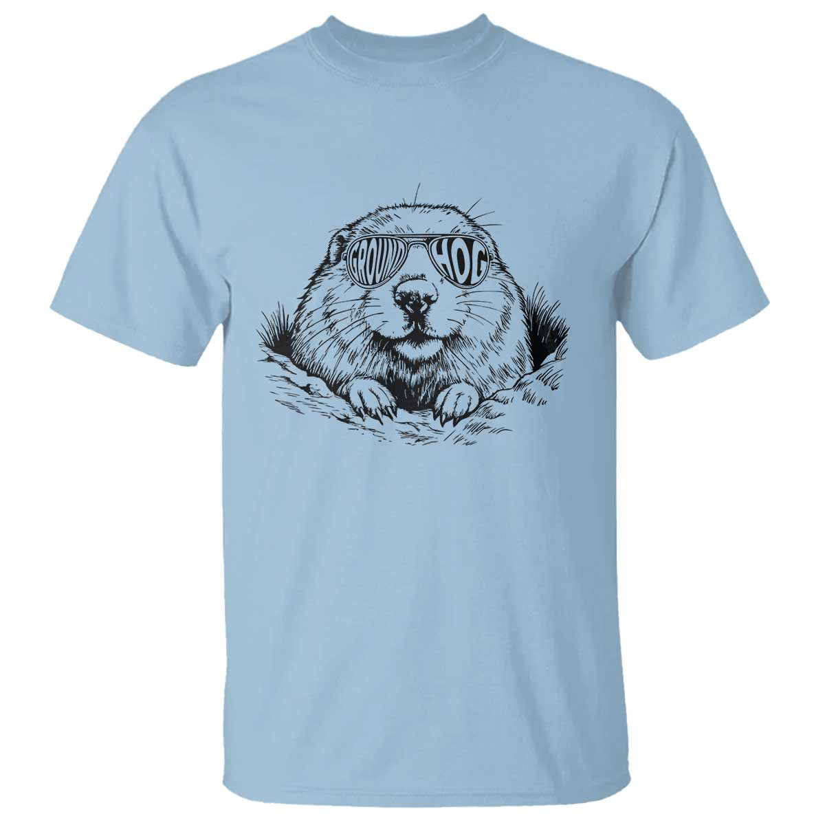 Funny Groundhog Face Woodchuck Sunglassess T Shirt - Wonder Print Shop