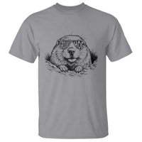 Funny Groundhog Face Woodchuck Sunglassess T Shirt - Wonder Print Shop