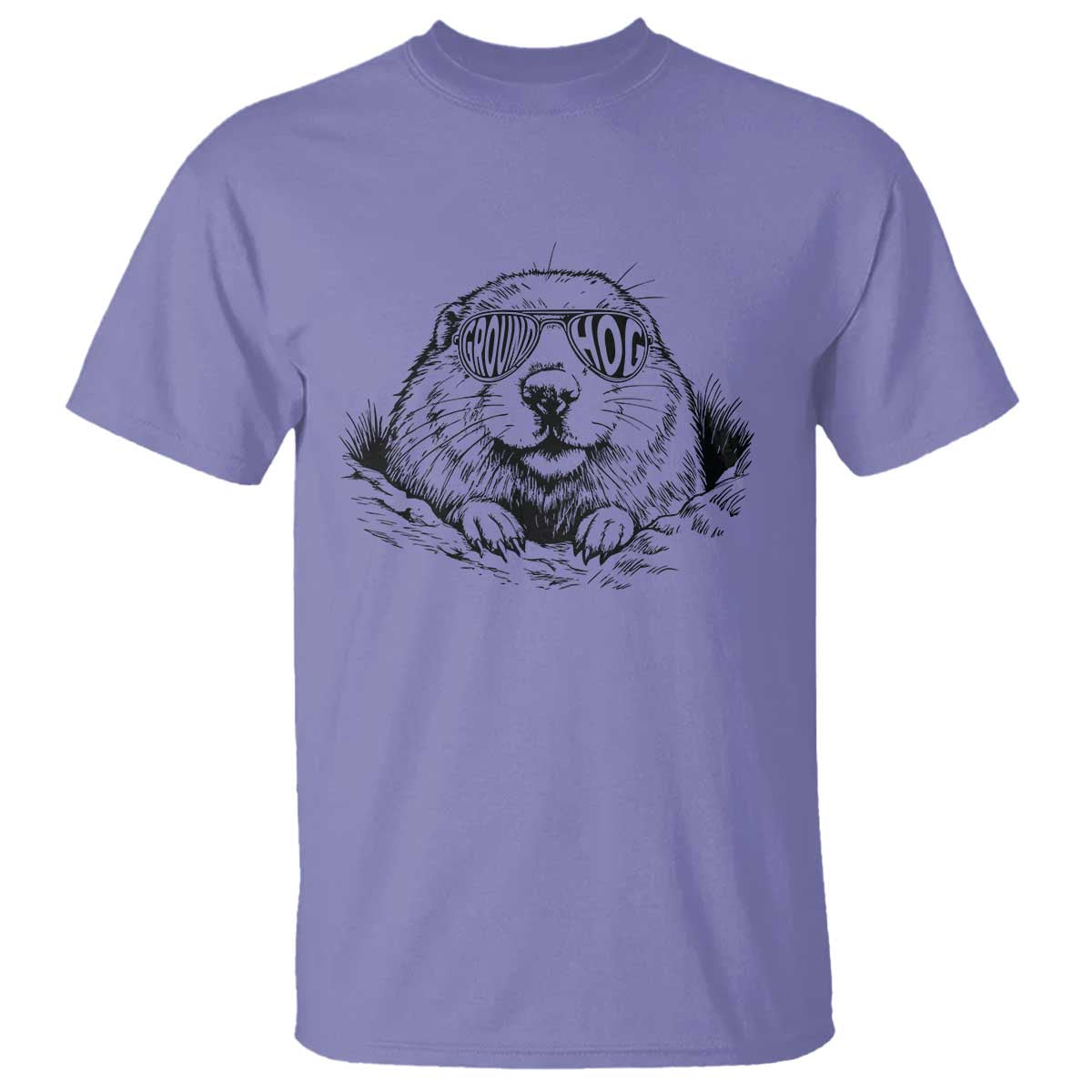 Funny Groundhog Face Woodchuck Sunglassess T Shirt - Wonder Print Shop