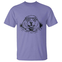 Funny Groundhog Face Woodchuck Sunglassess T Shirt - Wonder Print Shop