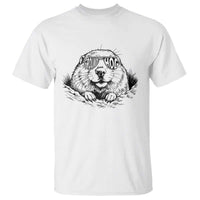 Funny Groundhog Face Woodchuck Sunglassess T Shirt - Wonder Print Shop