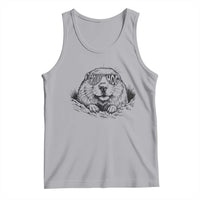 Funny Groundhog Face Woodchuck Sunglassess Tank Top - Wonder Print Shop