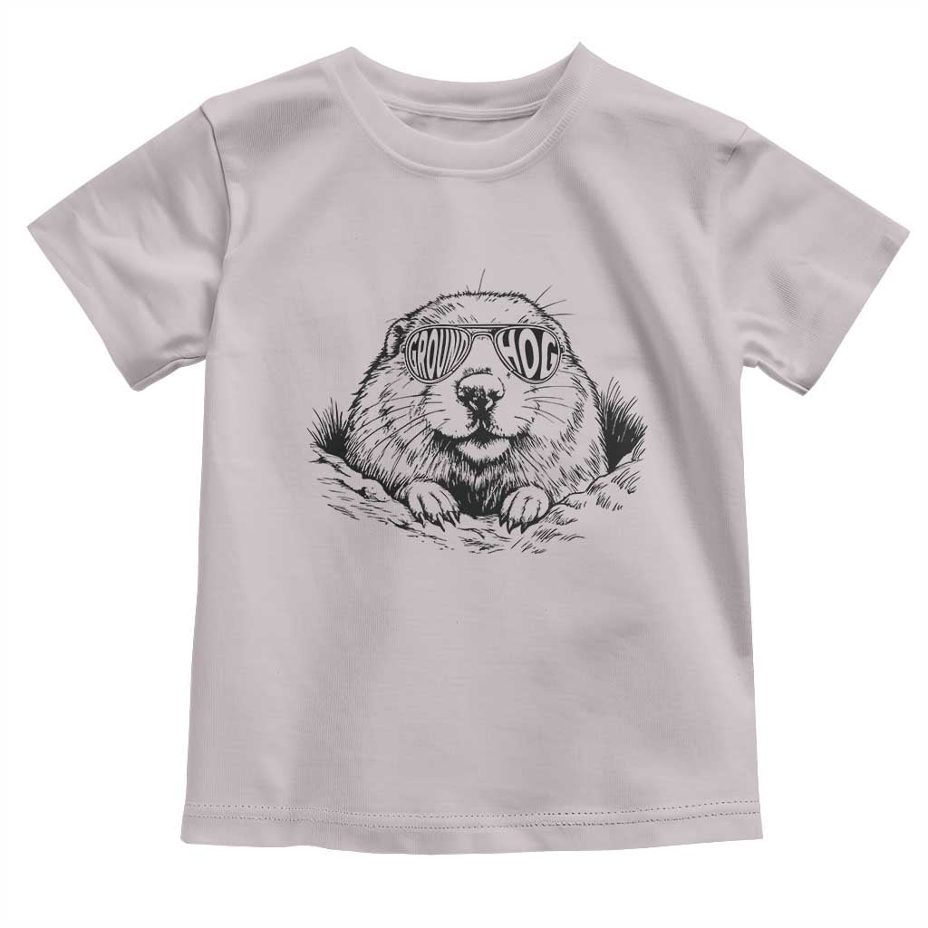 Funny Groundhog Face Woodchuck Sunglassess Toddler T Shirt - Wonder Print Shop