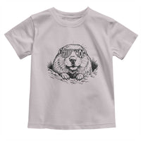 Funny Groundhog Face Woodchuck Sunglassess Toddler T Shirt - Wonder Print Shop