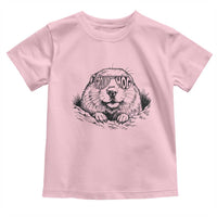 Funny Groundhog Face Woodchuck Sunglassess Toddler T Shirt - Wonder Print Shop