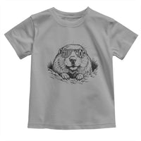 Funny Groundhog Face Woodchuck Sunglassess Toddler T Shirt - Wonder Print Shop