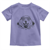 Funny Groundhog Face Woodchuck Sunglassess Toddler T Shirt - Wonder Print Shop