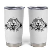 Funny Groundhog Face Woodchuck Sunglassess Tumbler Cup - Wonder Print Shop