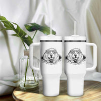 Funny Groundhog Face Woodchuck Sunglassess Tumbler With Handle - Wonder Print Shop