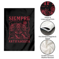 Siempre Antifascista Garden Flag Anti Fascism Protest Vintage Hydra Dog