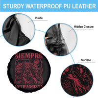 Siempre Antifascista Spare Tire Cover Anti Fascism Protest Vintage Hydra Dog