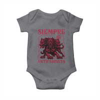 Siempre Antifascista Baby Onesie Anti Fascism Protest Vintage Hydra Dog