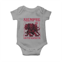 Siempre Antifascista Baby Onesie Anti Fascism Protest Vintage Hydra Dog