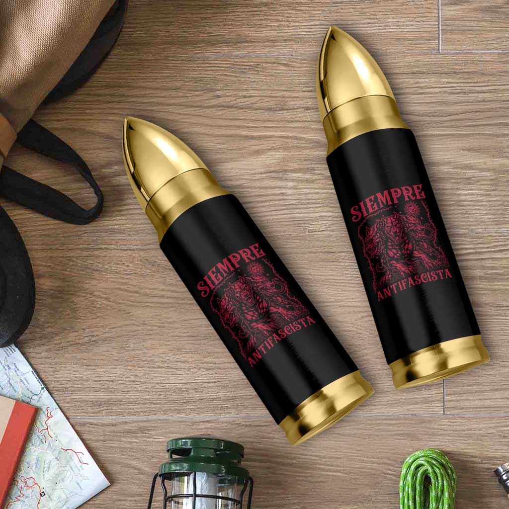 Siempre Antifascista Bullet Tumbler Anti Fascism Protest Vintage Hydra Dog