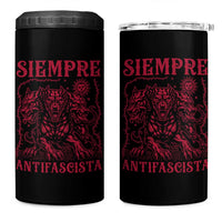 Siempre Antifascista 4 in 1 Can Cooler Tumbler Anti Fascism Protest Vintage Hydra Dog