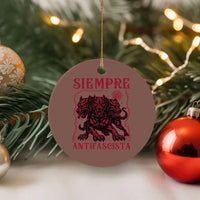 Siempre Antifascista Ceramic Ornament Anti Fascism Protest Vintage Hydra Dog