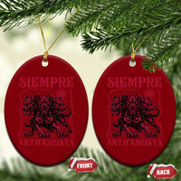 Siempre Antifascista Ceramic Ornament Anti Fascism Protest Vintage Hydra Dog