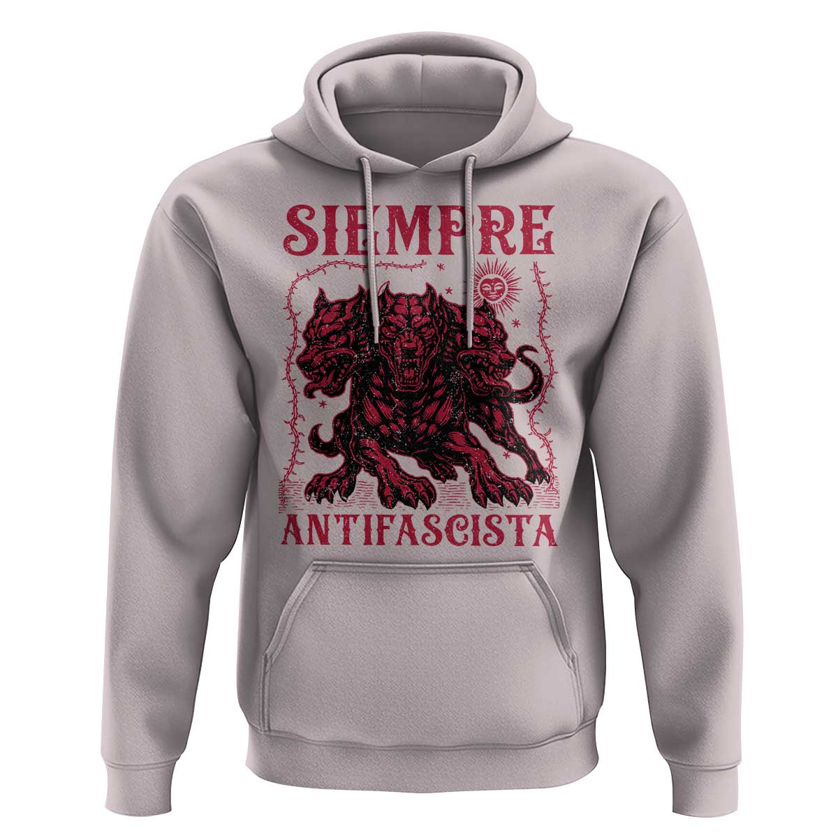 Siempre Antifascista Hoodie Anti Fascism Protest Vintage Hydra Dog