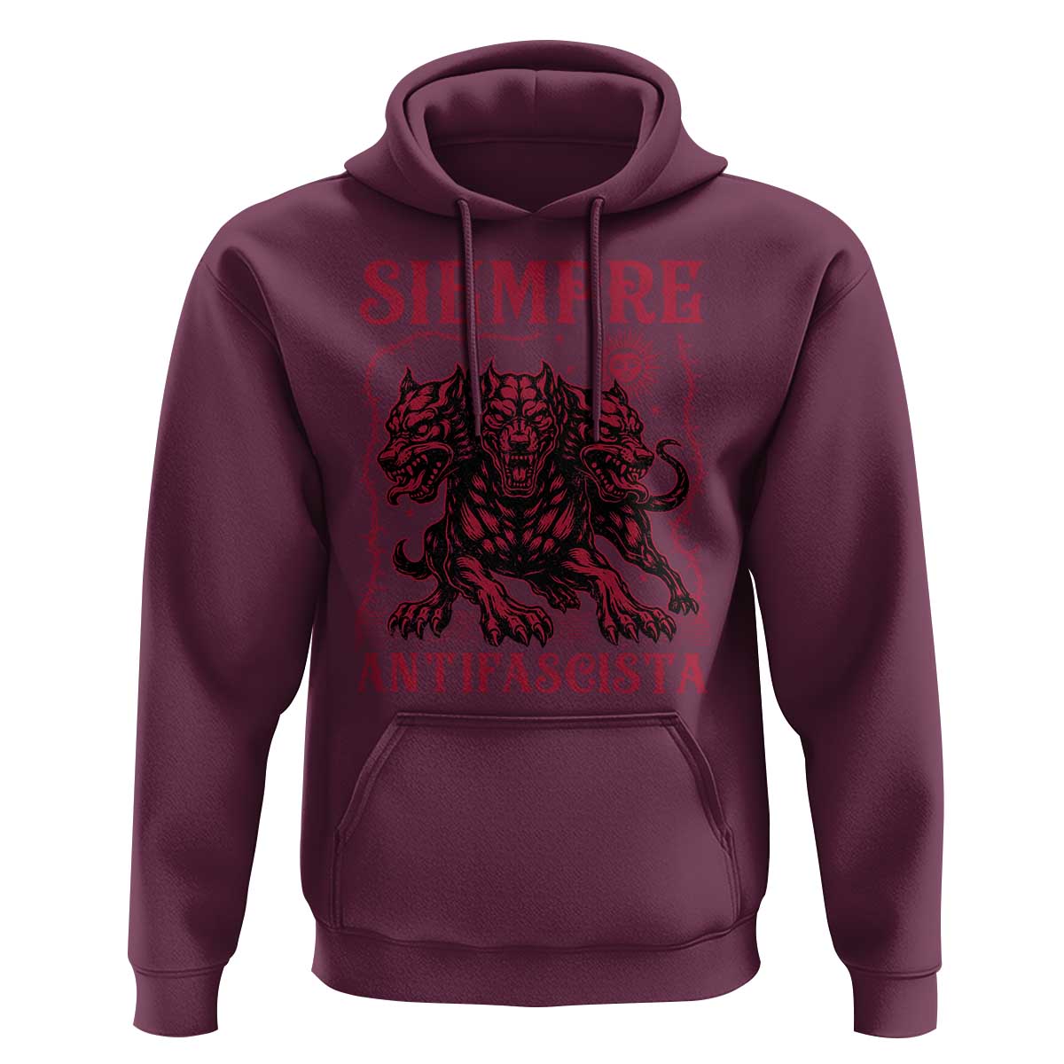 Siempre Antifascista Hoodie Anti Fascism Protest Vintage Hydra Dog
