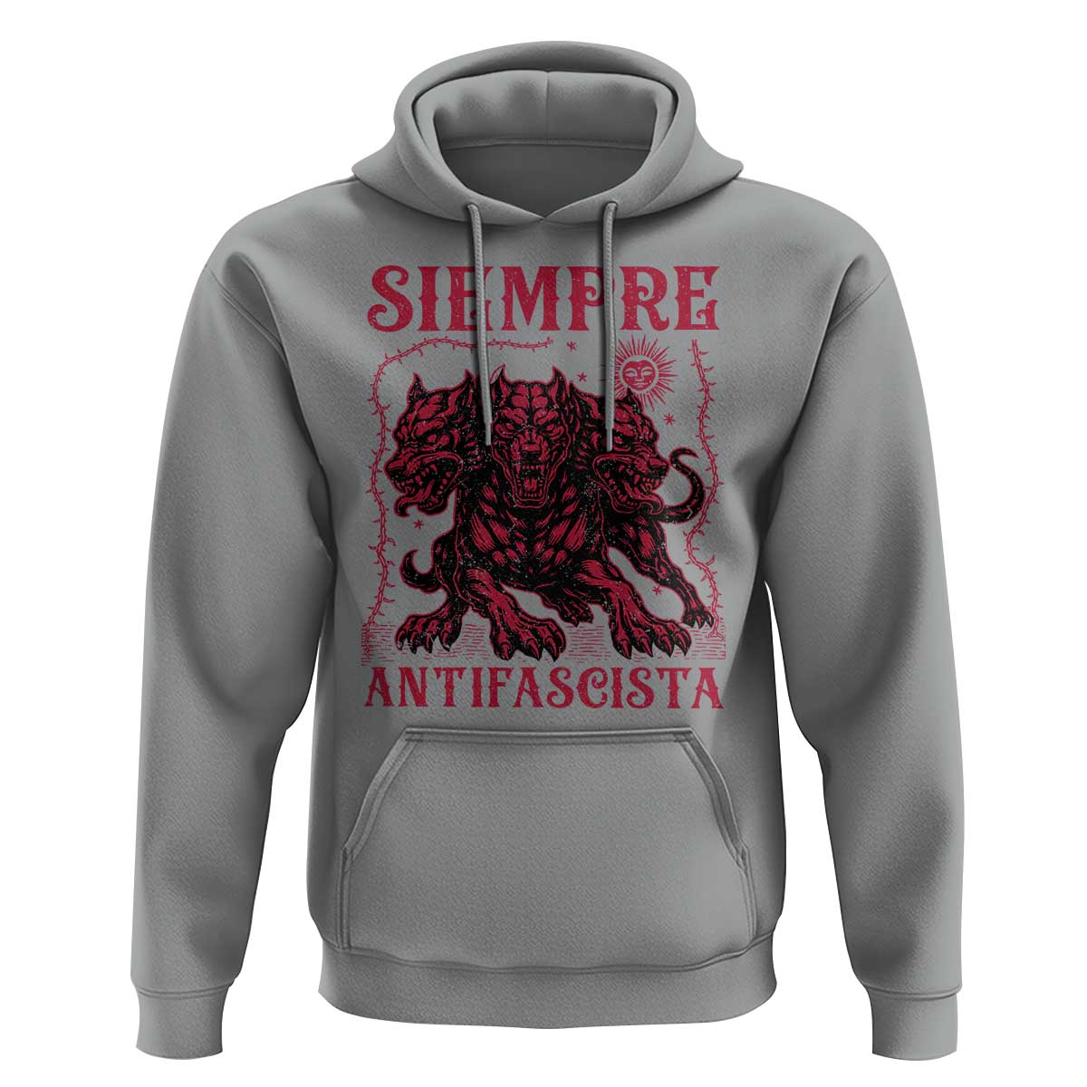 Siempre Antifascista Hoodie Anti Fascism Protest Vintage Hydra Dog