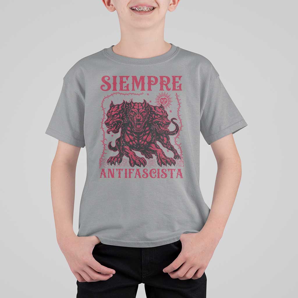 Siempre Antifascista T Shirt For Kid Anti Fascism Protest Vintage Hydra Dog