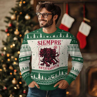 Siempre Antifascista Ugly Christmas Sweater Anti Fascism Protest Vintage Hydra Dog