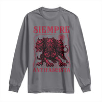 Siempre Antifascista Long Sleeve Shirt Anti Fascism Protest Vintage Hydra Dog
