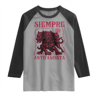 Siempre Antifascista Raglan Shirt Anti Fascism Protest Vintage Hydra Dog